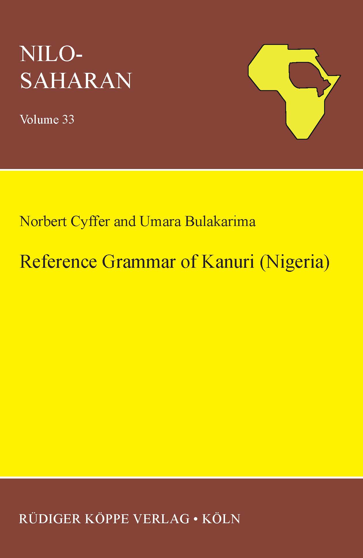 Reference Grammar of Kanuri (Nigeria)